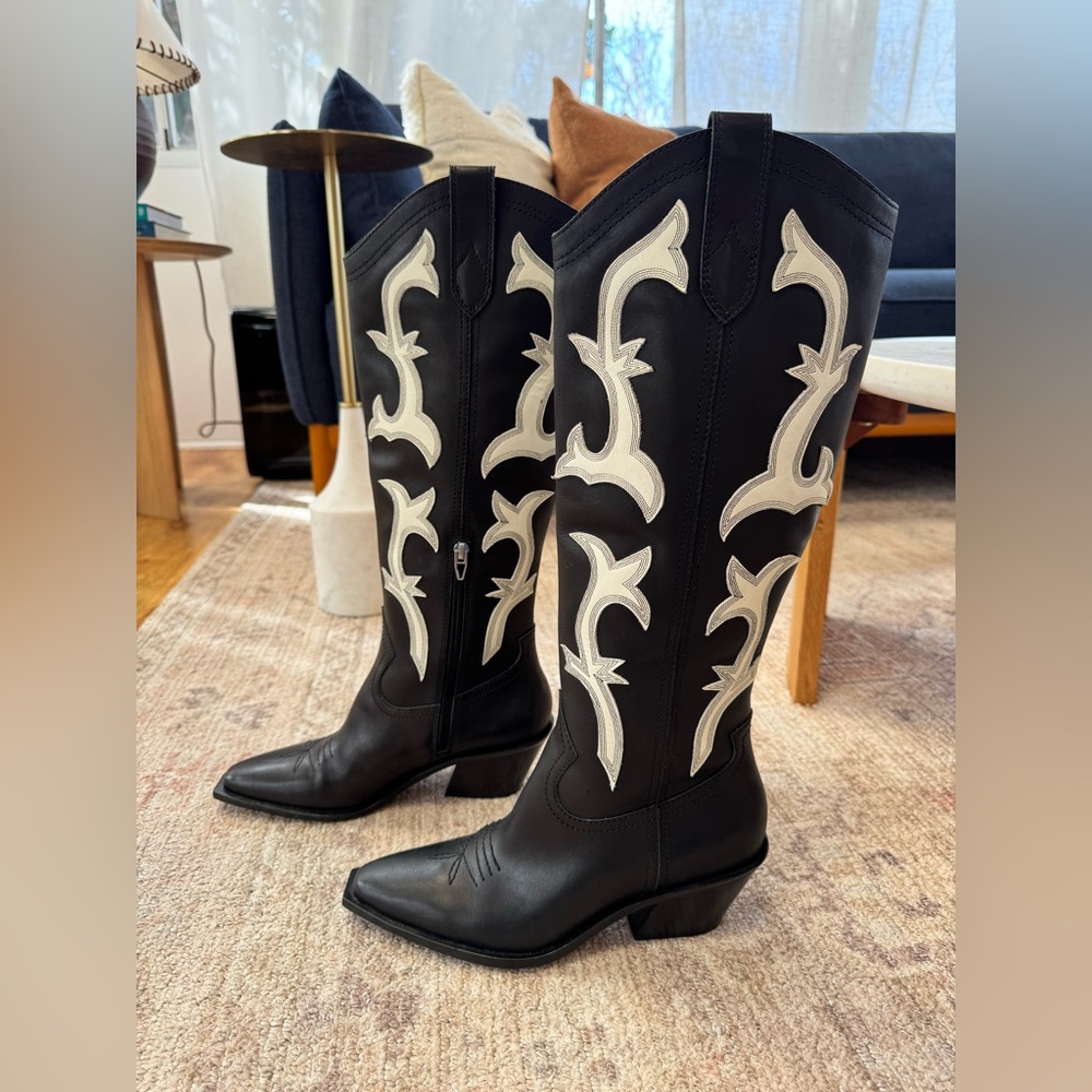 Dolce Vita Knee-High Cowboy Boots - Picture 3 of 9